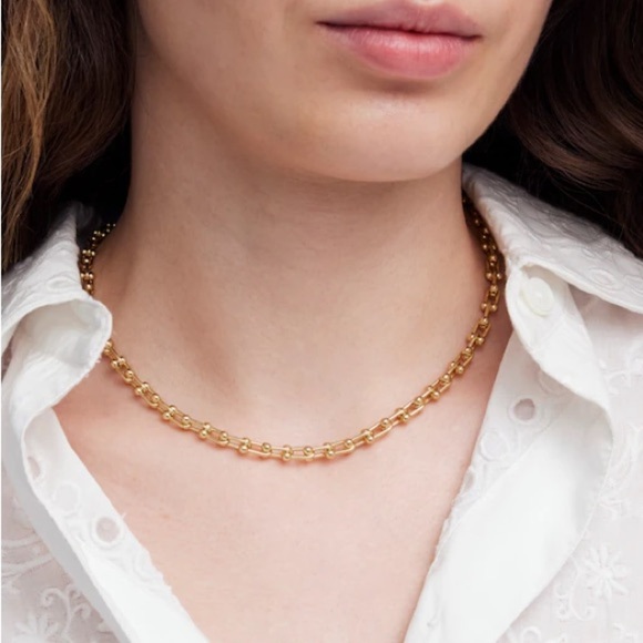 Madewell gold U-Link Chain Choker Necklace - Picture 2 of 5
